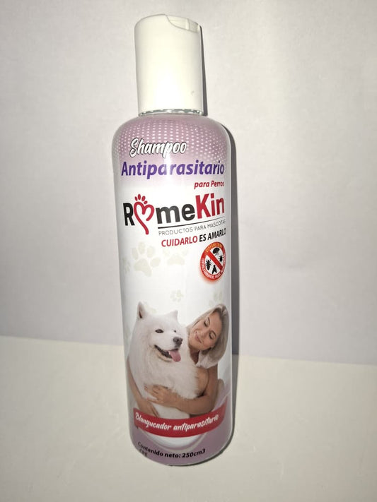 SHAMPOO ANTIPARASITARIO PÀRA PERRO ROMEKIN BLANQUEADOR ANTIPARASITARIO