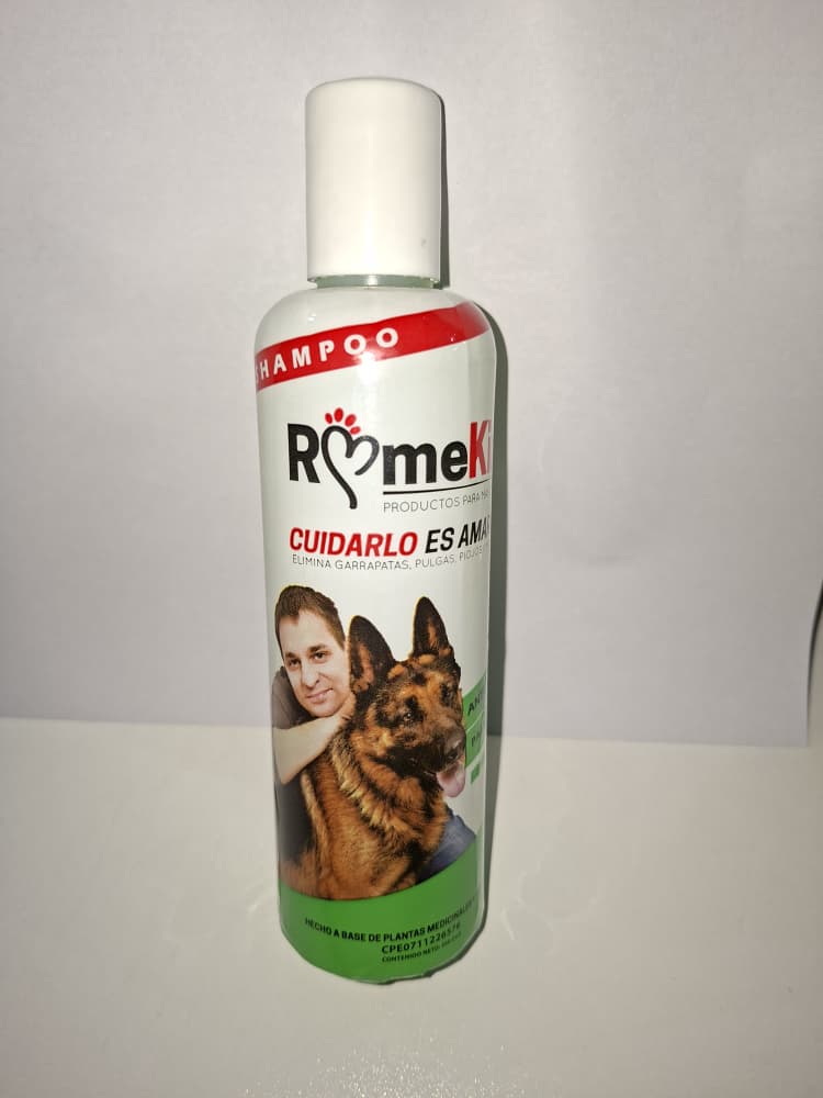 SHAMPOO ANTIPARASITARIO PARA PELO OSCURO ROMEKIN CONT 250 cm