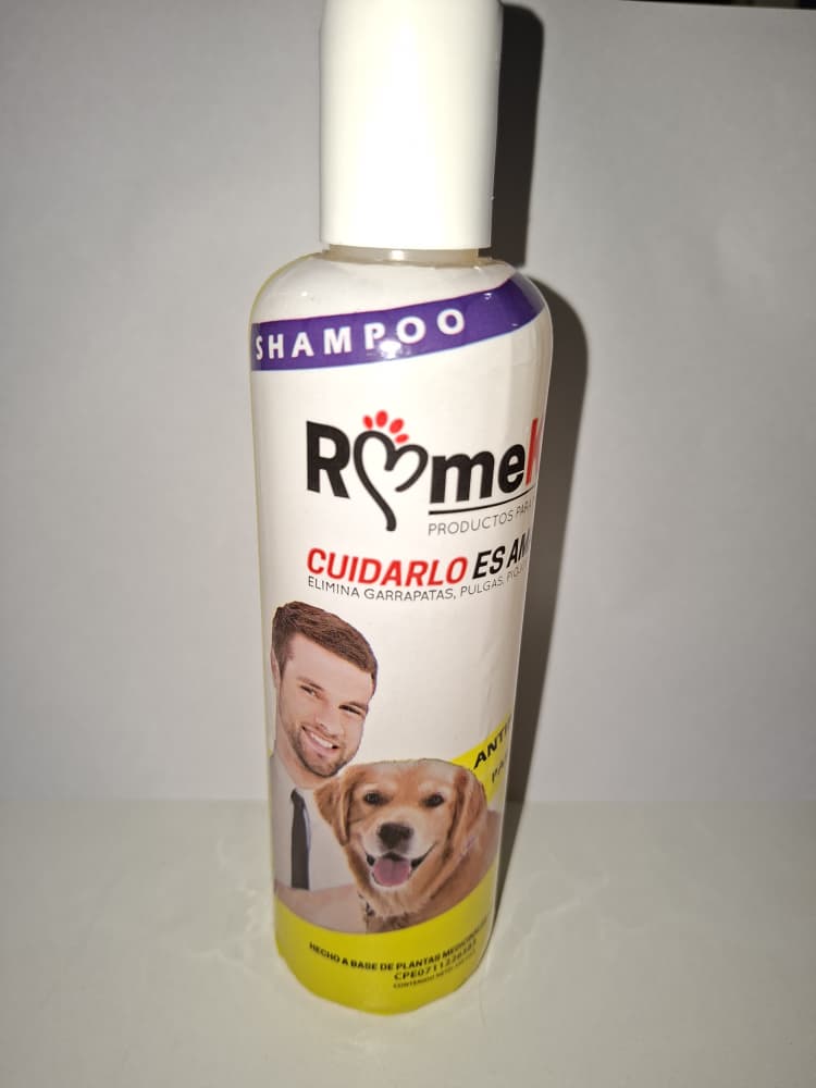 SHAMPOO ANTIPARASITARIO ROMEKIN PARA PELOS CLAROS CONT 250cm