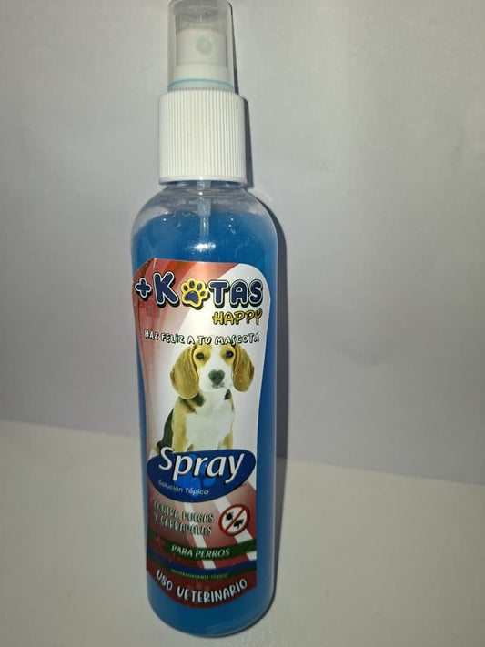 SPRAY SOLUCION TOPICA +KOTAS CONTRA PULGAS Y GARRAPATAS PARA PERROS CONT 240 ml