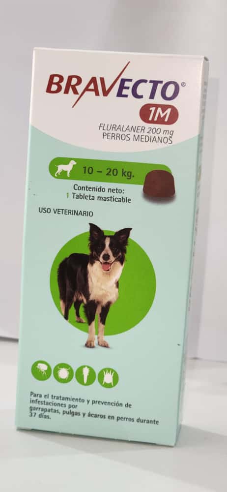 Bravecto 1M 10 a 20 Kg 200 mg