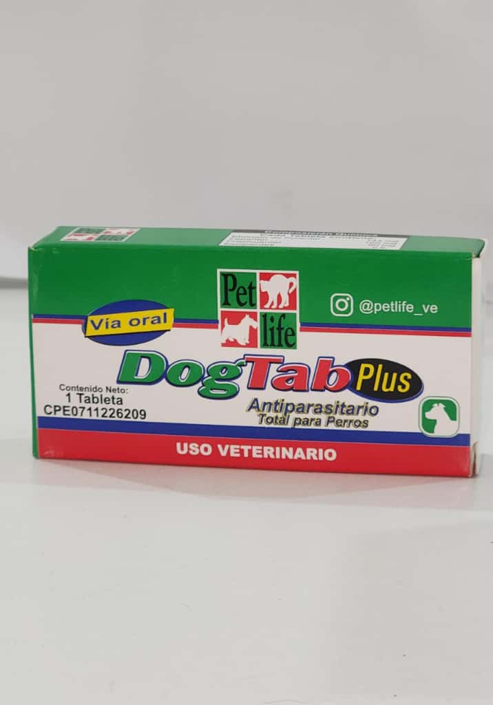 Dog Tab Plus Desparacitante Perro de 10 kg Cont 1  Tableta