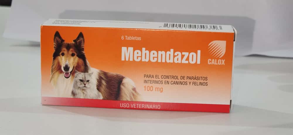MEBENDAZOL DESPARASITANTE PARA PERROS Y GATOS 100 mg