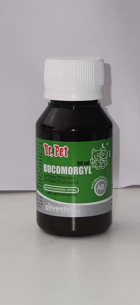 Bucomorgyl 50ml, Dr Pet, Antibacteriano, Suspensión Oral $