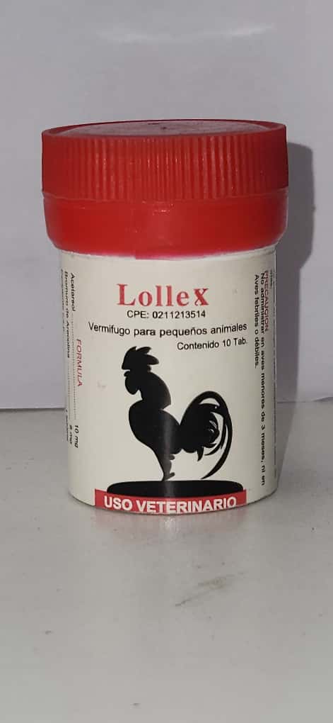 Lollex Desparasitante Para Gallos 10 Tab.