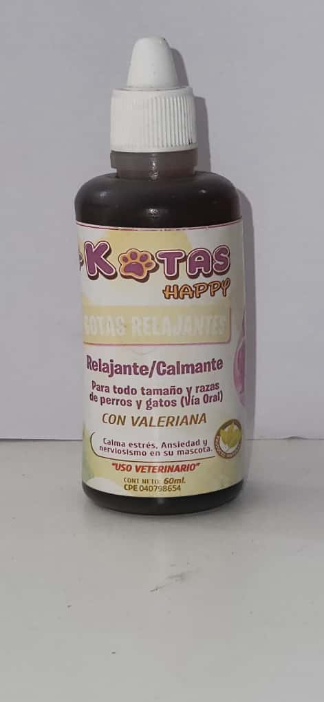 Gotas Relajantes/ Calmante +Kotas Uso Veterinario Cont 60 ml