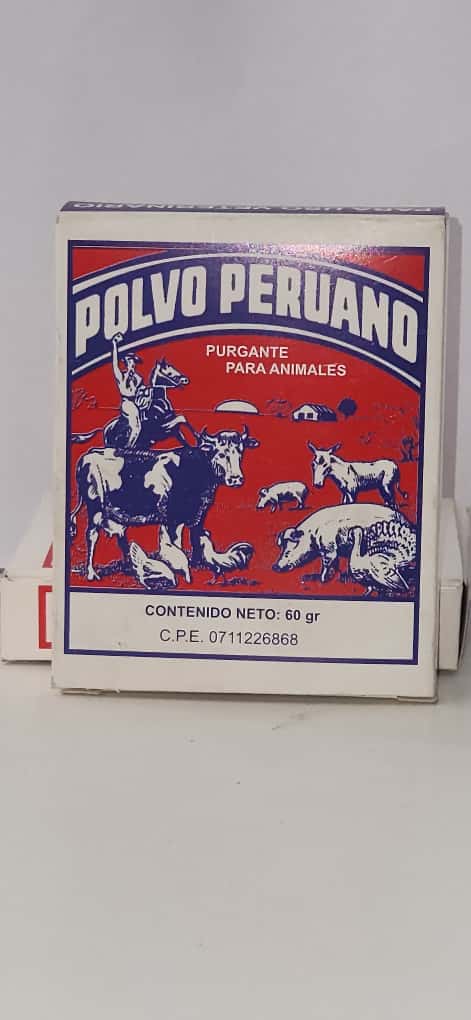 Polvo Peruano, Ecarri Purgante De Uso Veterinario Cont 60 gr
