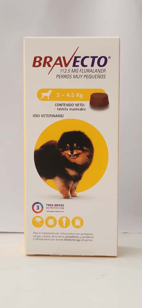 Bravecto 2 - 4,5 Kg, 112,5 mg  Perro