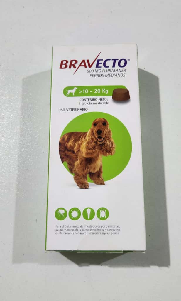 Bravecto 10 - 20 Kg 500 mg  Para Perros