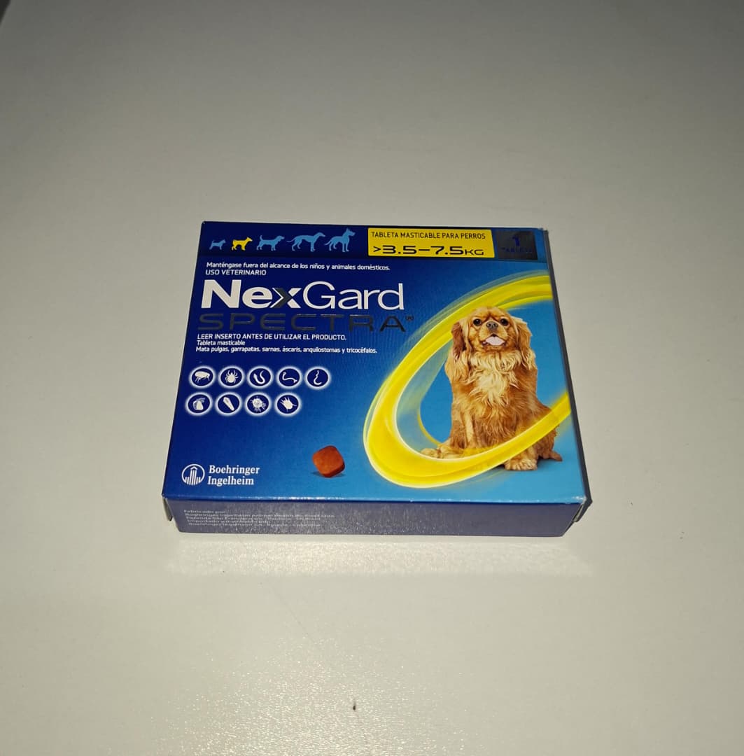 Desparasitante Nexgard  Spectra Tableta Masticables para Perros 3.5-7.5 kg