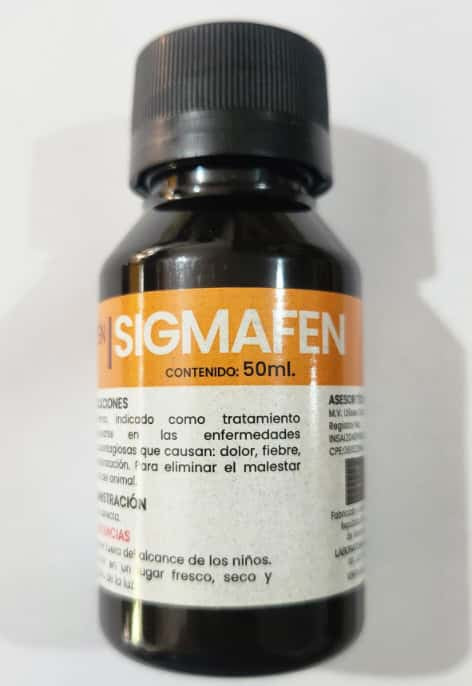 Acetaminofén Sigmafen Vía Oral para Perros Cont 50 ml