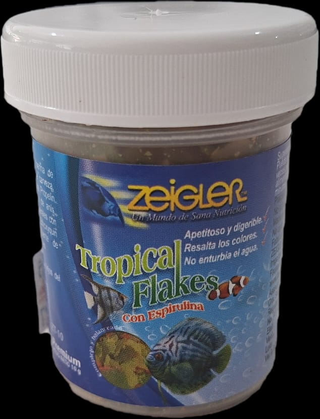 ZEIGLER Alimento Tropical Flake para Peces Cont 10 g