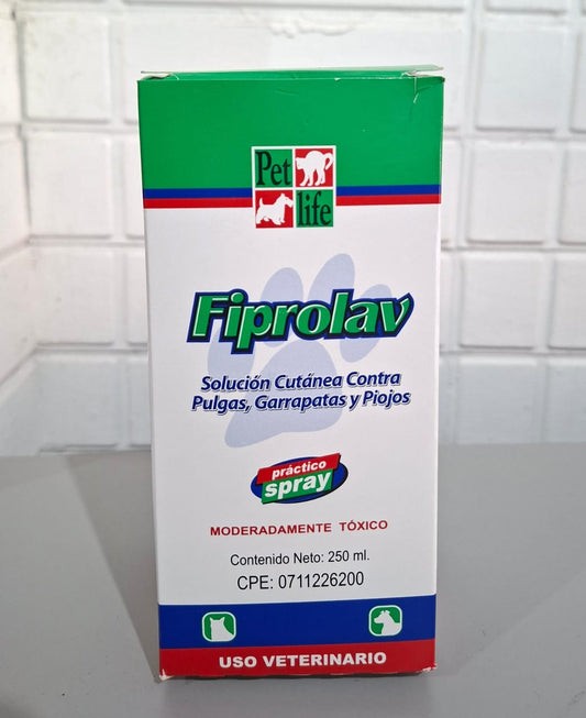 Spray Fiprolav Contra Pulgas y Garrapatas Cont 250 ml