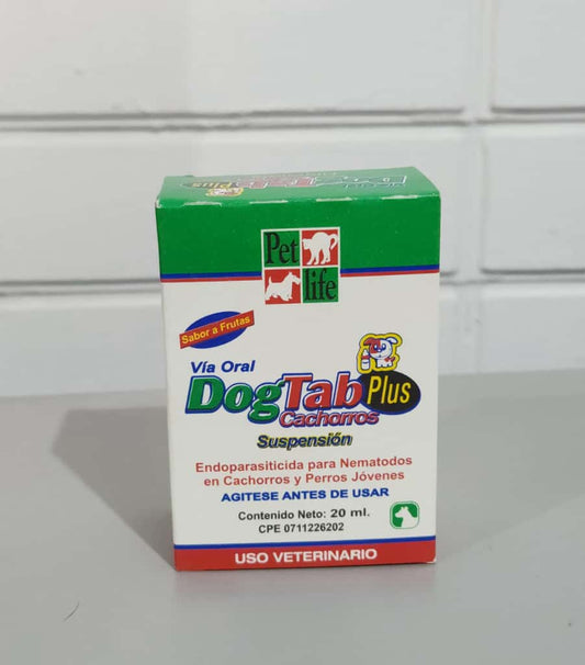 Desparasitante Dog Tab Plus Cachorros Via Oral Cont 20 ml