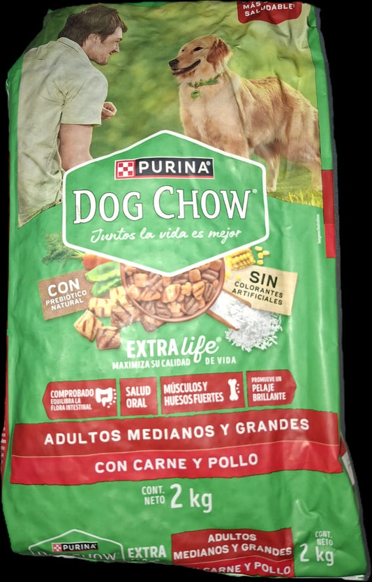 DOG CHOW 2 kg,  Medianos y Grandes,  Adultos, PURINA