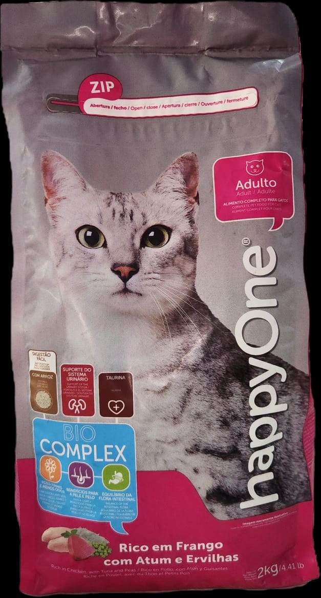 Happy One Gatos Adulto 2 kg. €. Pollo, Atun y Guisante