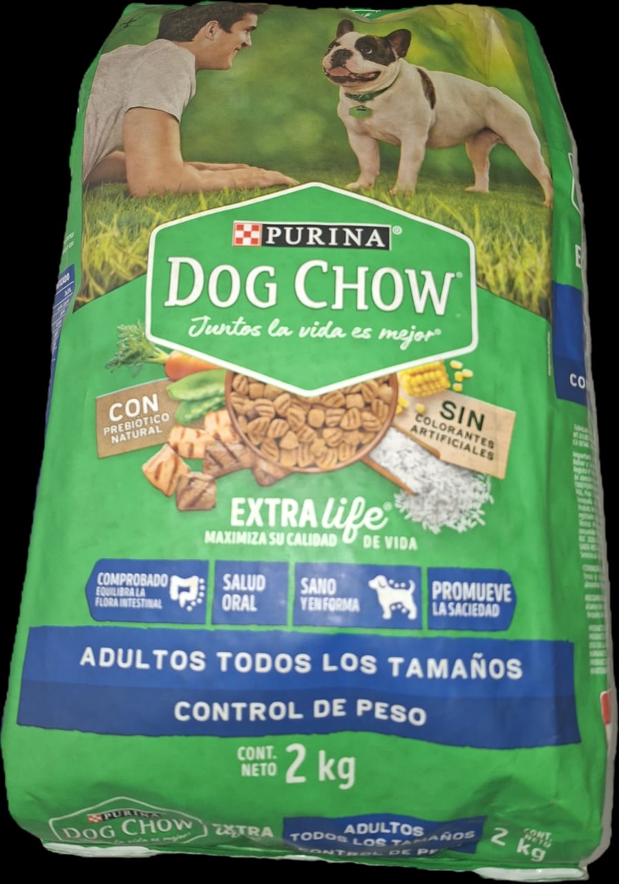 DOG CHOW 2 kg, Adultos Control de Peso, PURINA