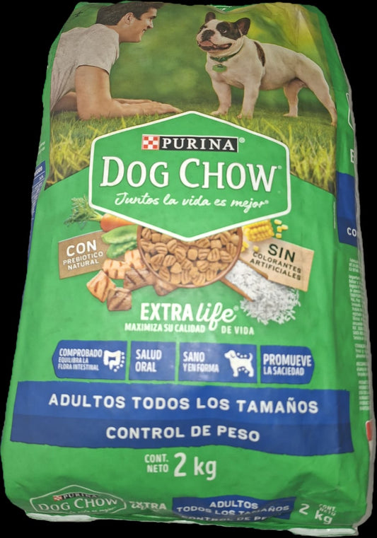 DOG CHOW 2 kg, Adultos Control de Peso, PURINA