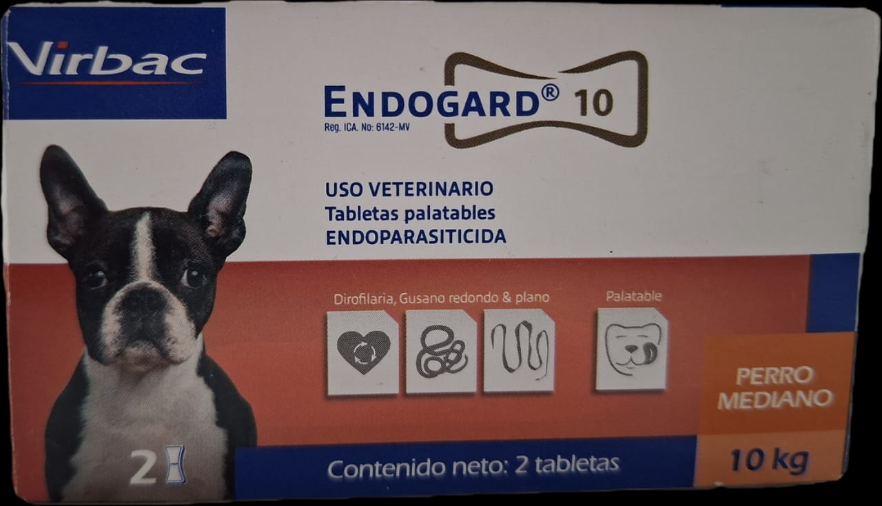 Endogard Endoparaditicida Perros Medianos 10 kg Cont 2 Tab