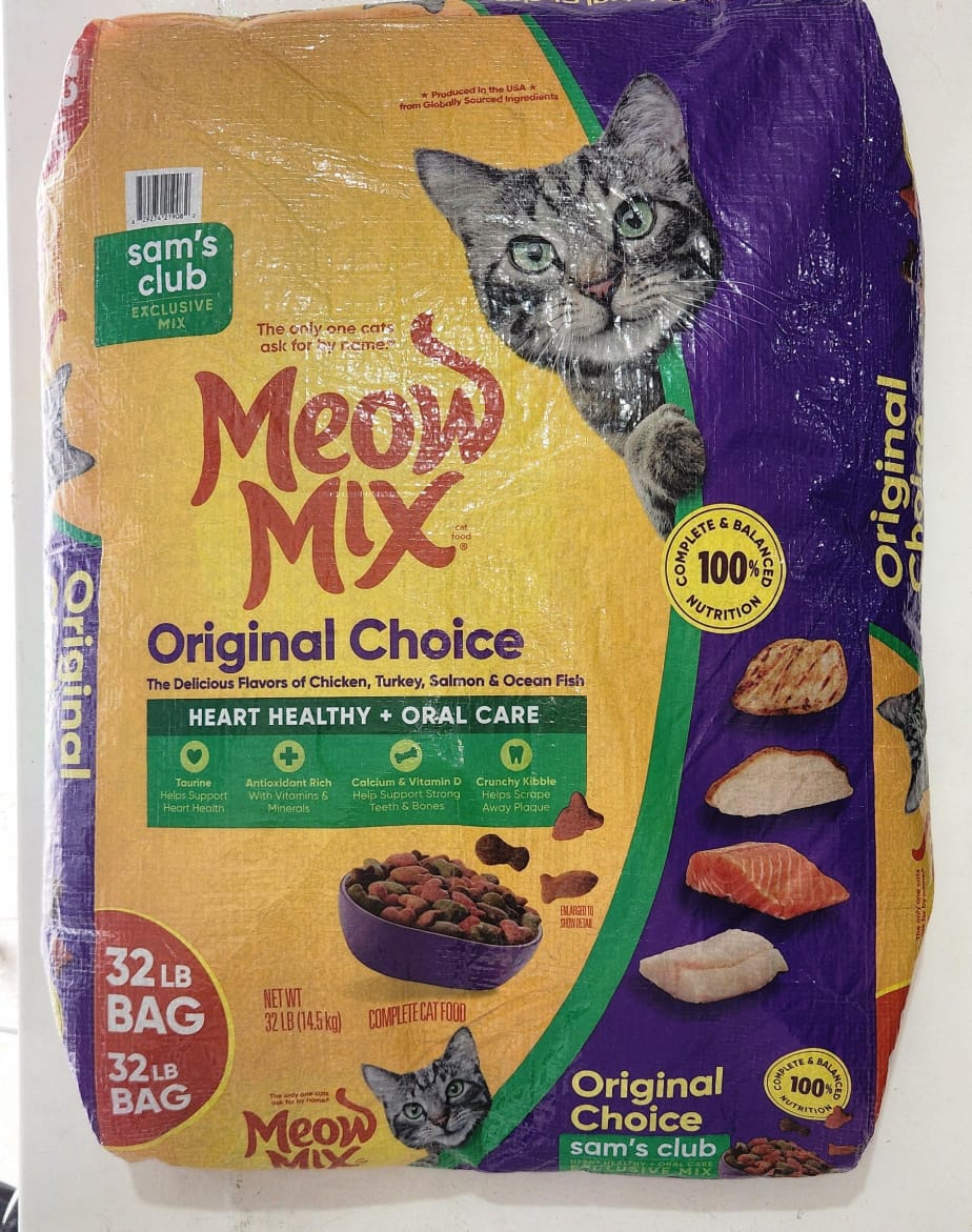 Meow Mix Gatos Adultos Pollo y Salmon 14.50 kg