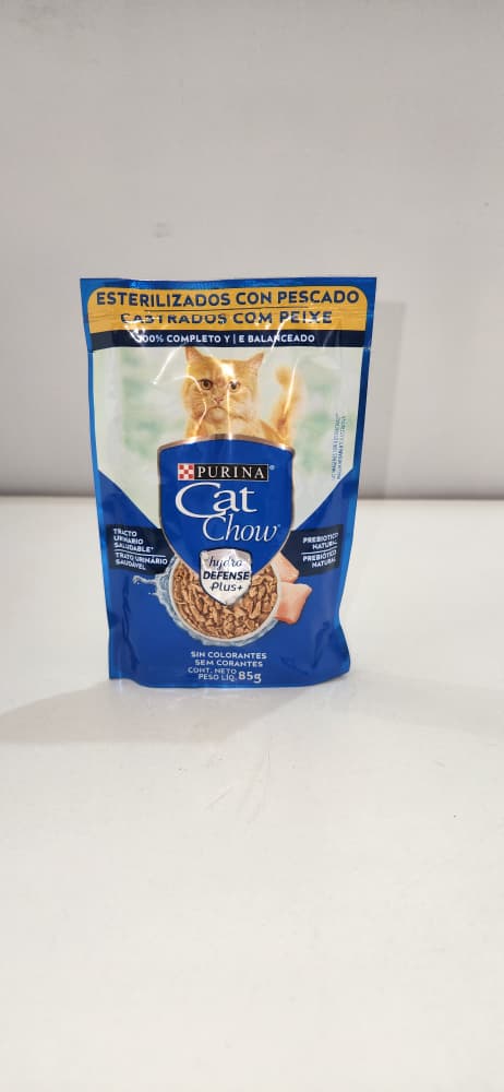 Cat Chow 85 g, HÙMEDO Esterilizados PESCADO, PURINA