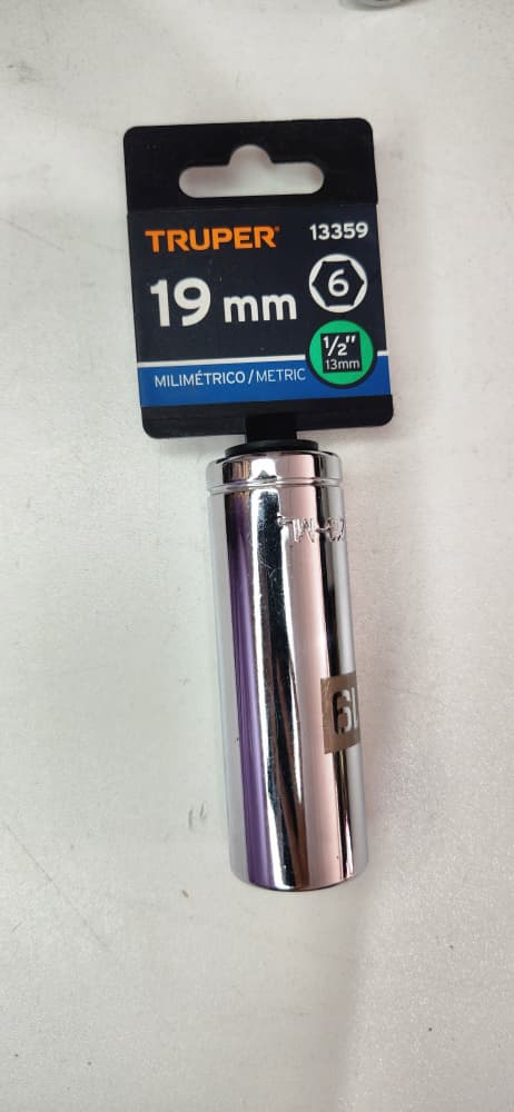 13359 DADO L 6PTA 1/2X19MM TRUPER D-5319-M