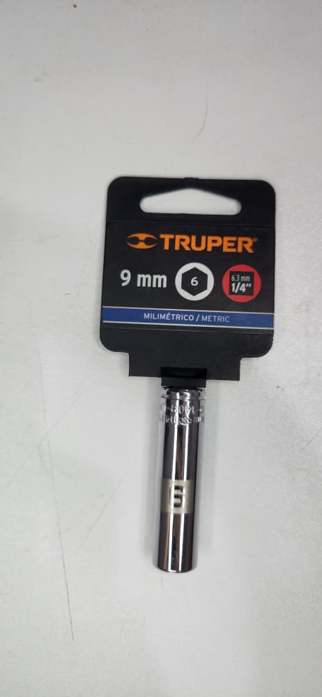 13203 DADO LG 6PT 1/4X9MM TRUPER D-1409-LM