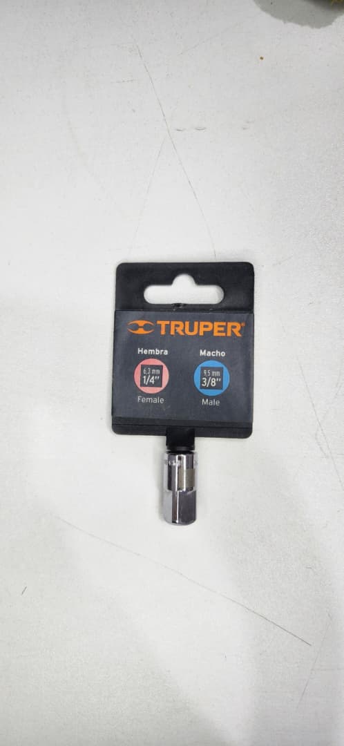 13417 ADAPTADOR 1/4"HX3/8"M TRUPER A-5256