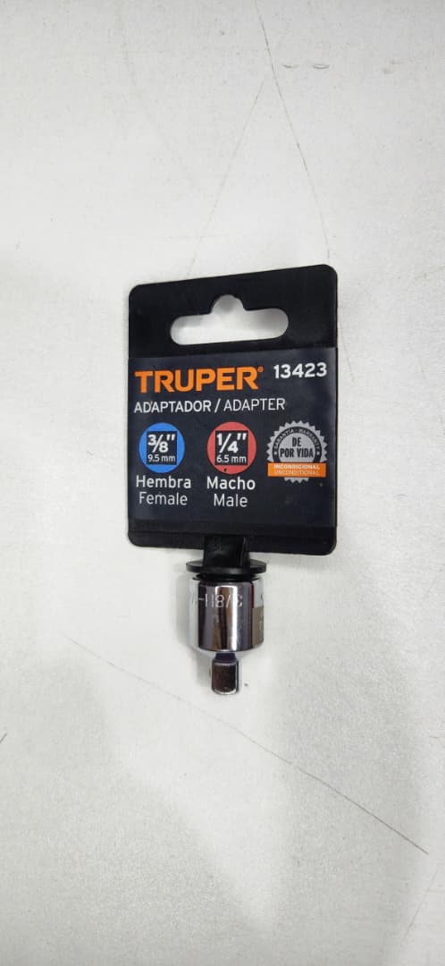13423 ADAPTADOR 3/8"HX1/4"M TRUPER A-5255
