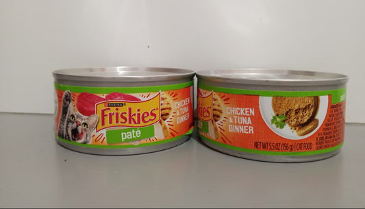 FRISKIES PATÉ CHICKEN & TUNA DINNER 156g$