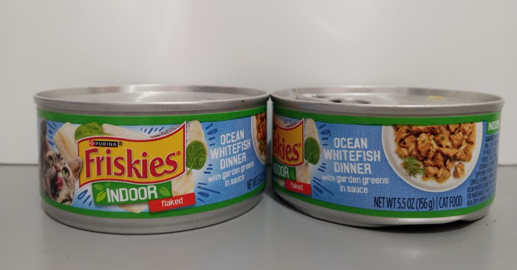 Friskies Ocean Whitefish Dinner With Garden Greens in Sauce 156g$ Indoor