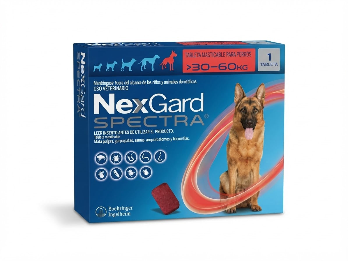 Nexgard Spectra 30-60Kg Tableta Masticable para perros