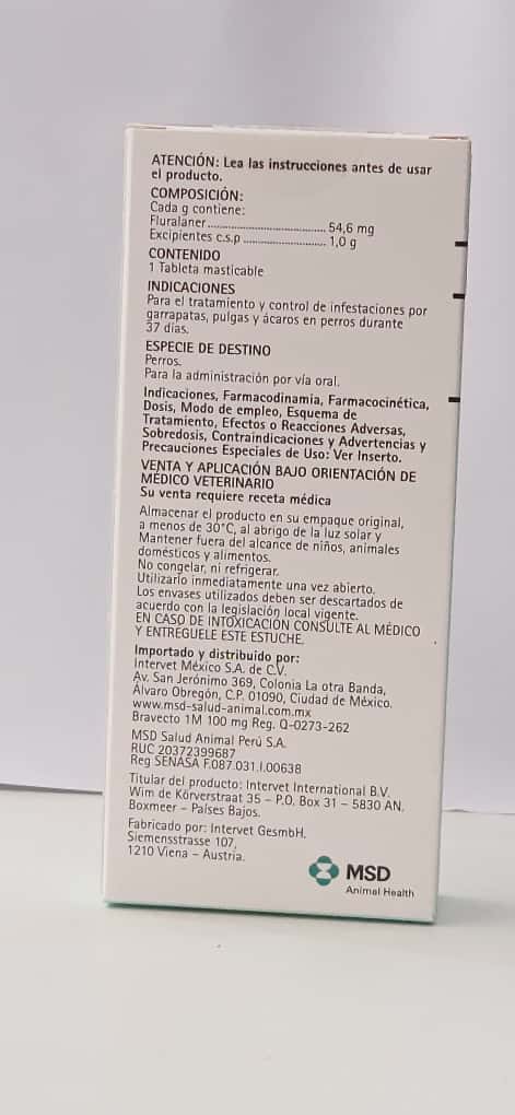 Bravecto 4.5-10kg 1m 100mg