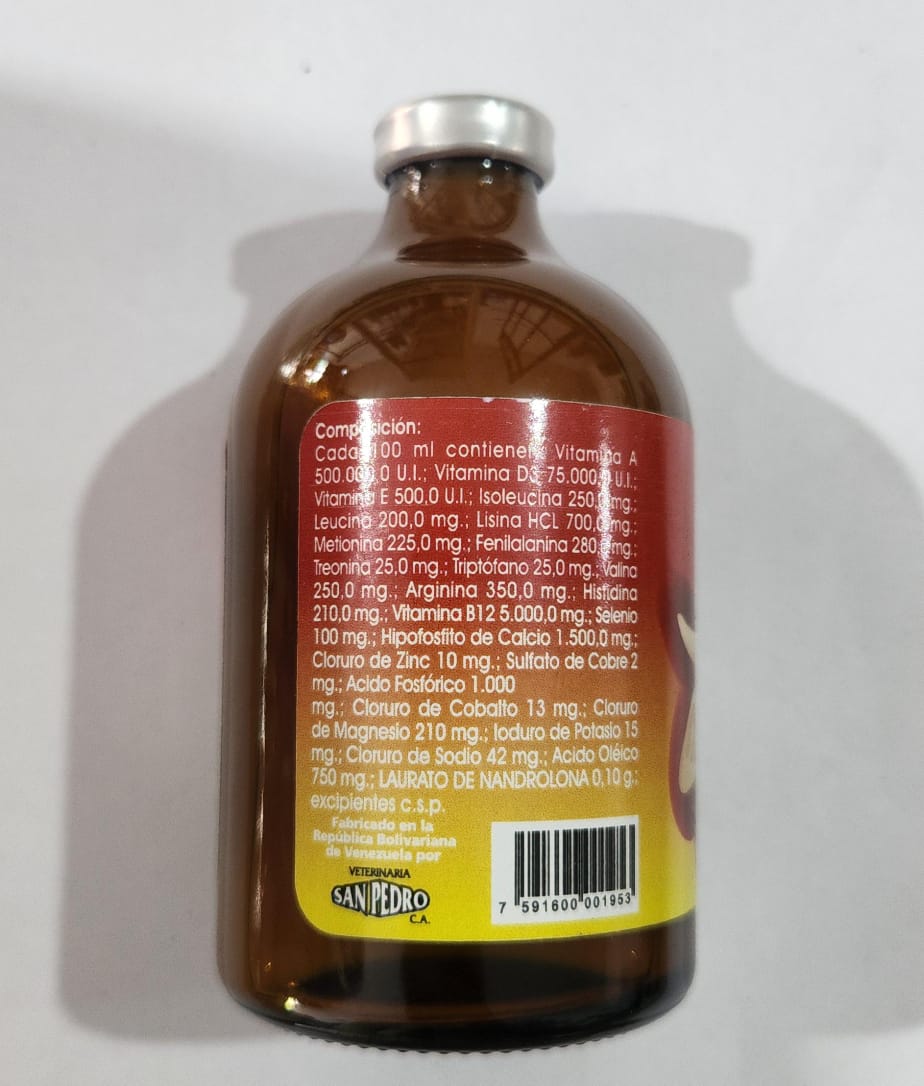 La Grúa Anabolizante Antiparasitario Inyectable  Cont 100 ml