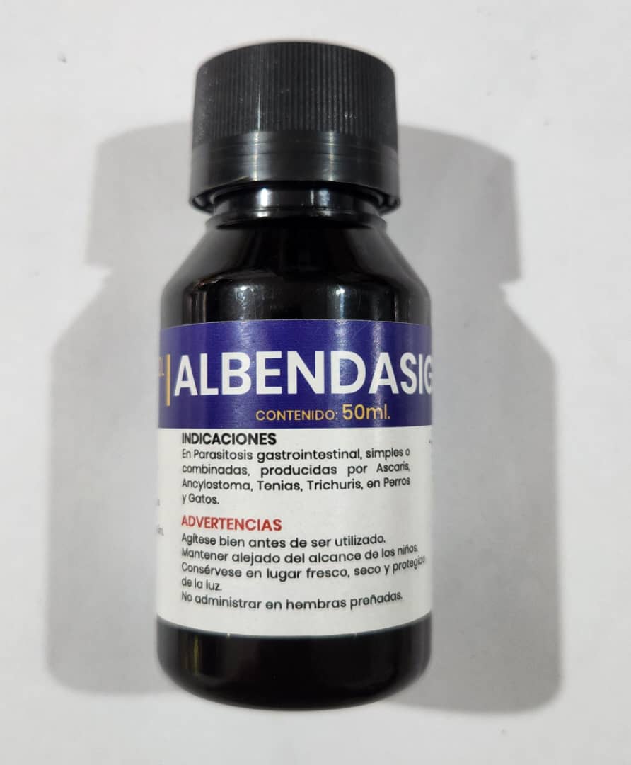 Albendasig 50 ml 2% Albendazol Vía Oral Desparasitante