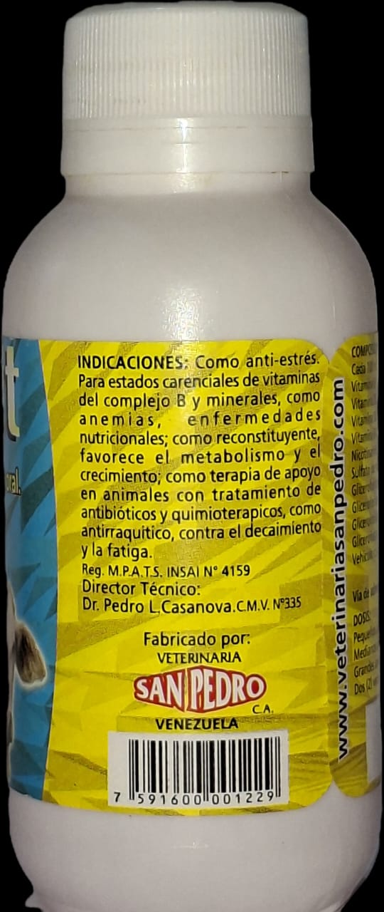 Multivitaminico Amoryvit Solución Oral para Animales Cont 100 ml