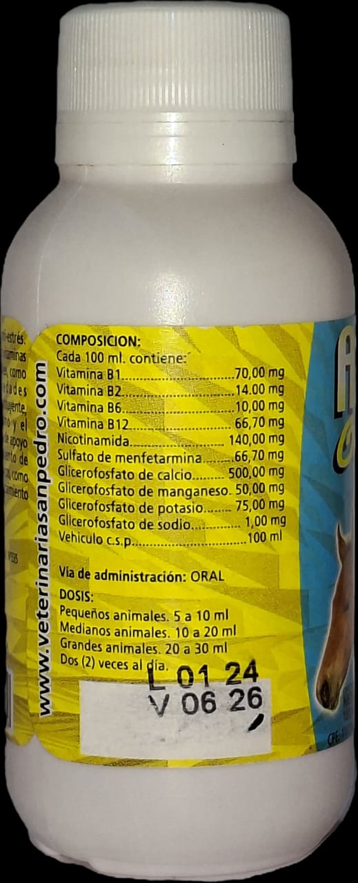 Multivitaminico Amoryvit Solución Oral para Animales Cont 100 ml