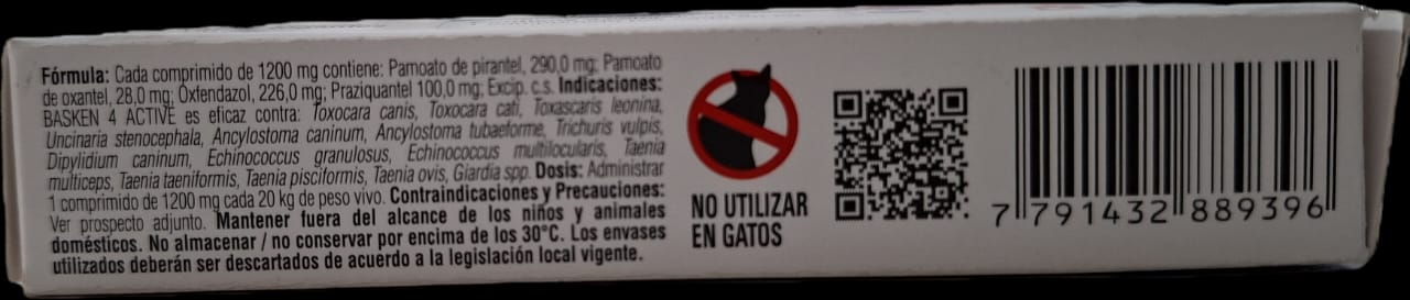 Basken Konig Antiparasitario Perros Gigantes 60 kg Cont 3 Tab
