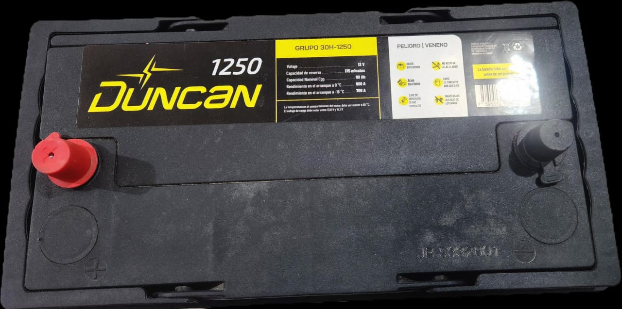 DUNCAN GRUPO 30H-1250 BATERIA 12 vdc