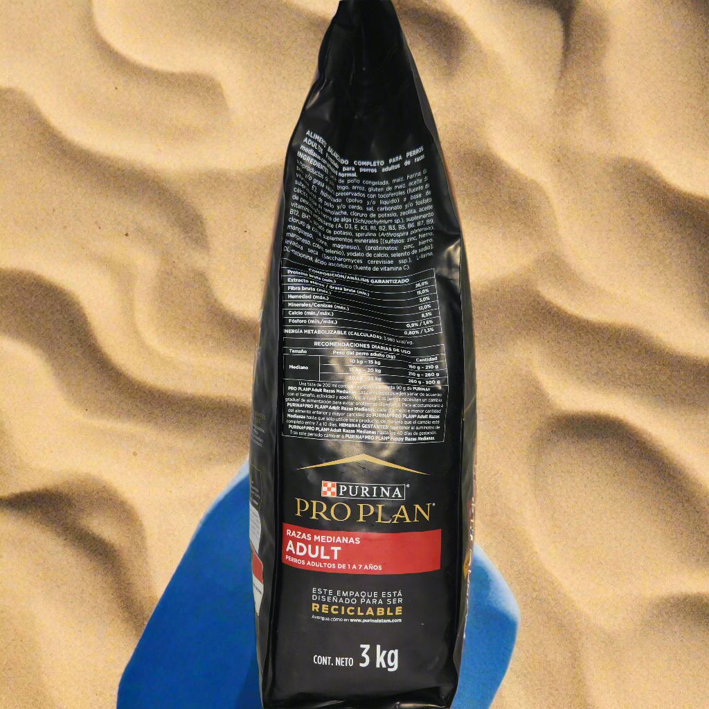 PRO PLAN 3 kg, Adulto, Raza Mendiana 1 a 7 año, PURINA