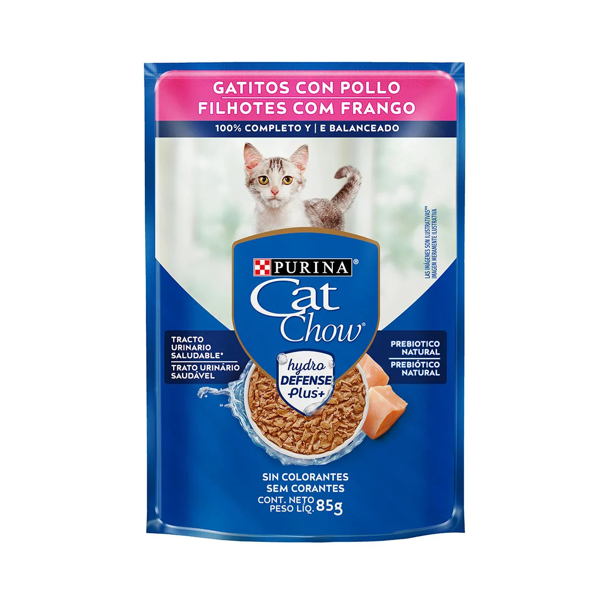 Cat Chow 85 g, HÙMEDO gatitos con pollo, PURINA