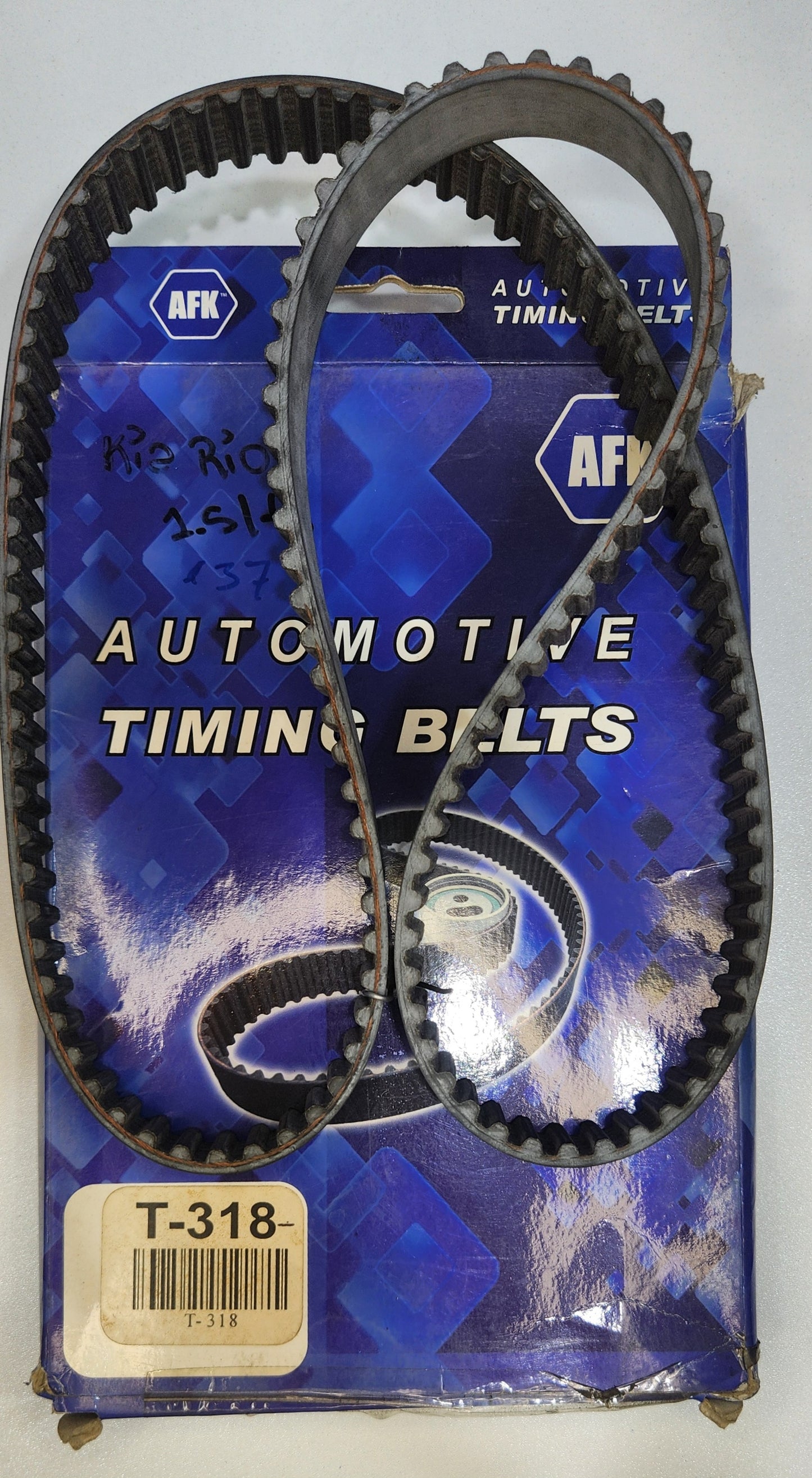T-318  CORREA TIEMPO KEYBOL 137 DIENTES KIA RIO-STYLUS MTR 1.5L DOHC 01 - 02 / MTR 1.6 03 - 05/ SEPFHIA 01-11 22 mm DE ANCHO