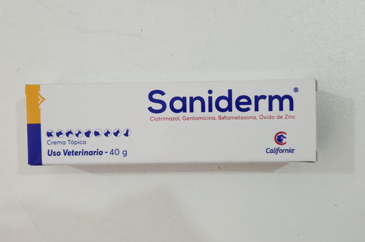 Saniderm Crema Antibacteriana para Animales Cont 40 g