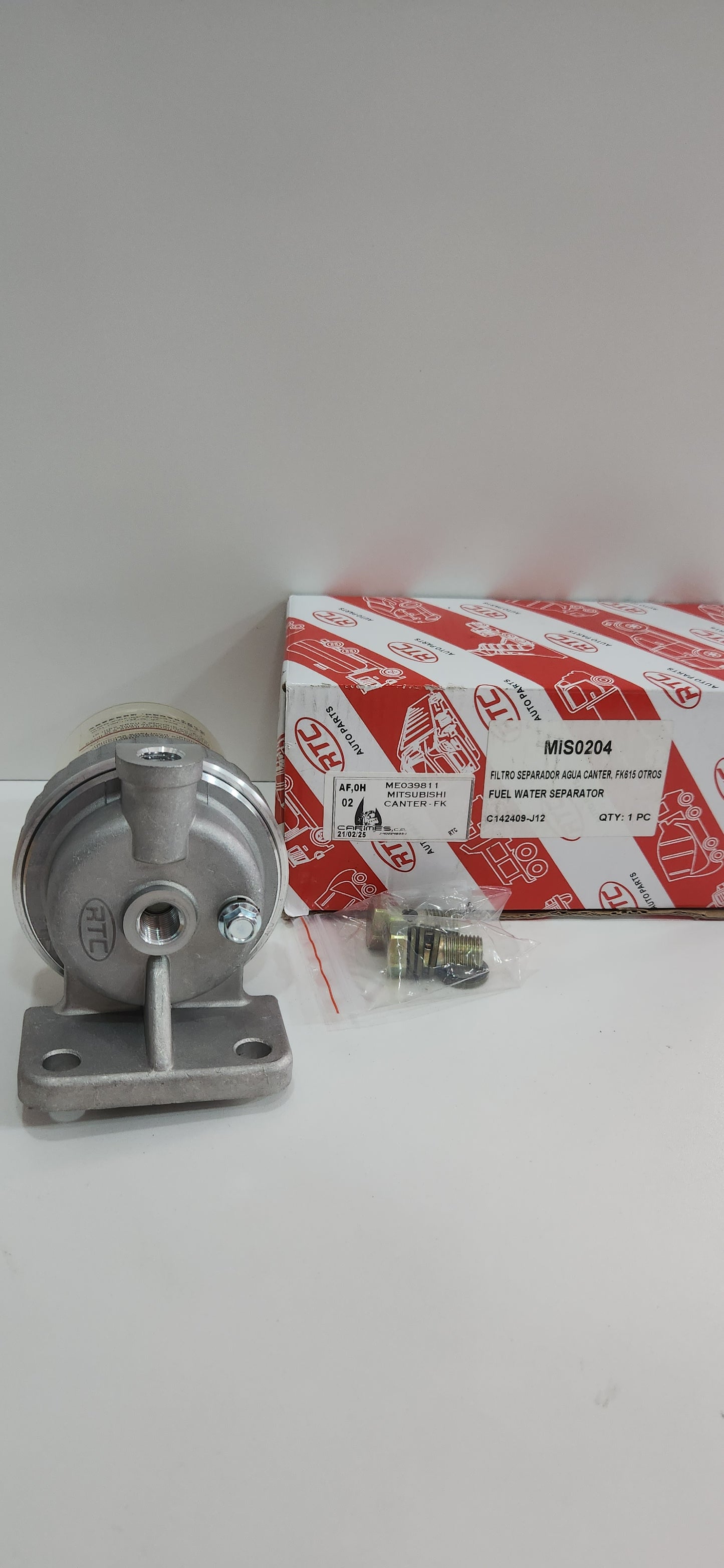 MIS0204 FILTRO SEPARADOR DE AGUA RTC MITSUBISHI CANTER FK ME039811