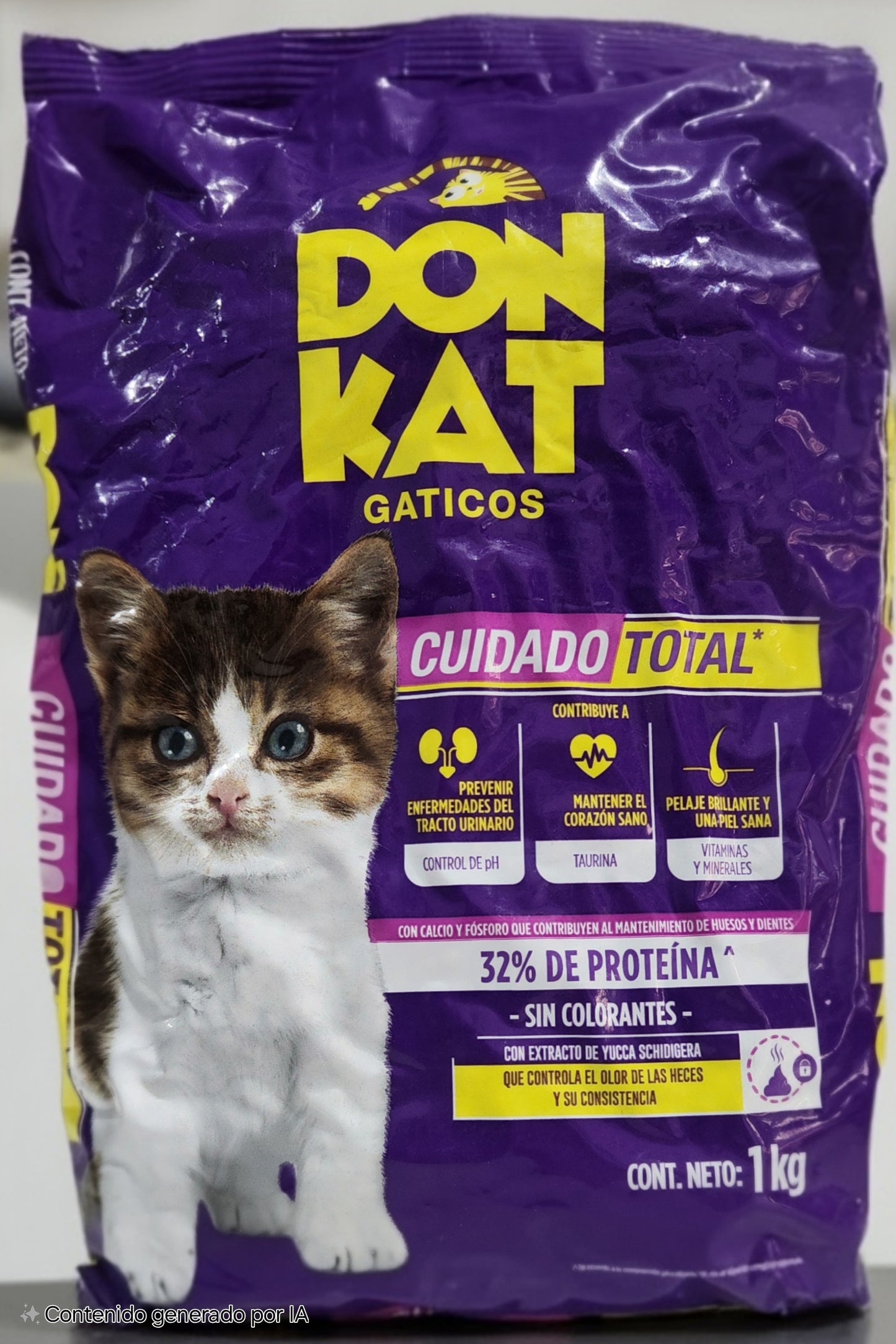 DON KAT 1 kg GATITO 32% PROTEÍNA CALCIO Y FOSFORO