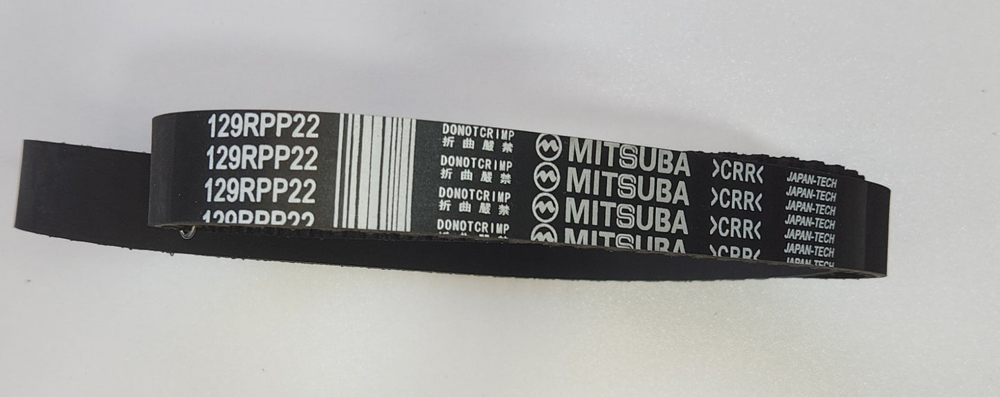 129RPP22 CORREA TIEMPO MITSUBA DODGE FORZA 1.4 L/ FIAT PALIO - SIENA 1.4 8V / UNO FIRE 1.3 / FIORINO FURGONETA 1.3LTS 00 - 08. CON 129 DIENTES Y 22 MM DE ANCHO