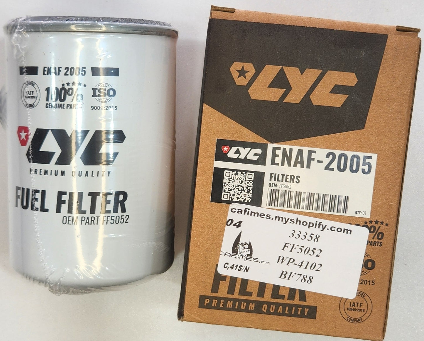 ENAF-2005 FILTRO COMBUSTIBLE DIESEL SECUNDARIO FORD CARGO 1721/ 815 / IVECO DAILY/ JAC HFC 1061/JAC GALLOP HFC 1131/DOULIKA WIX-33358 C