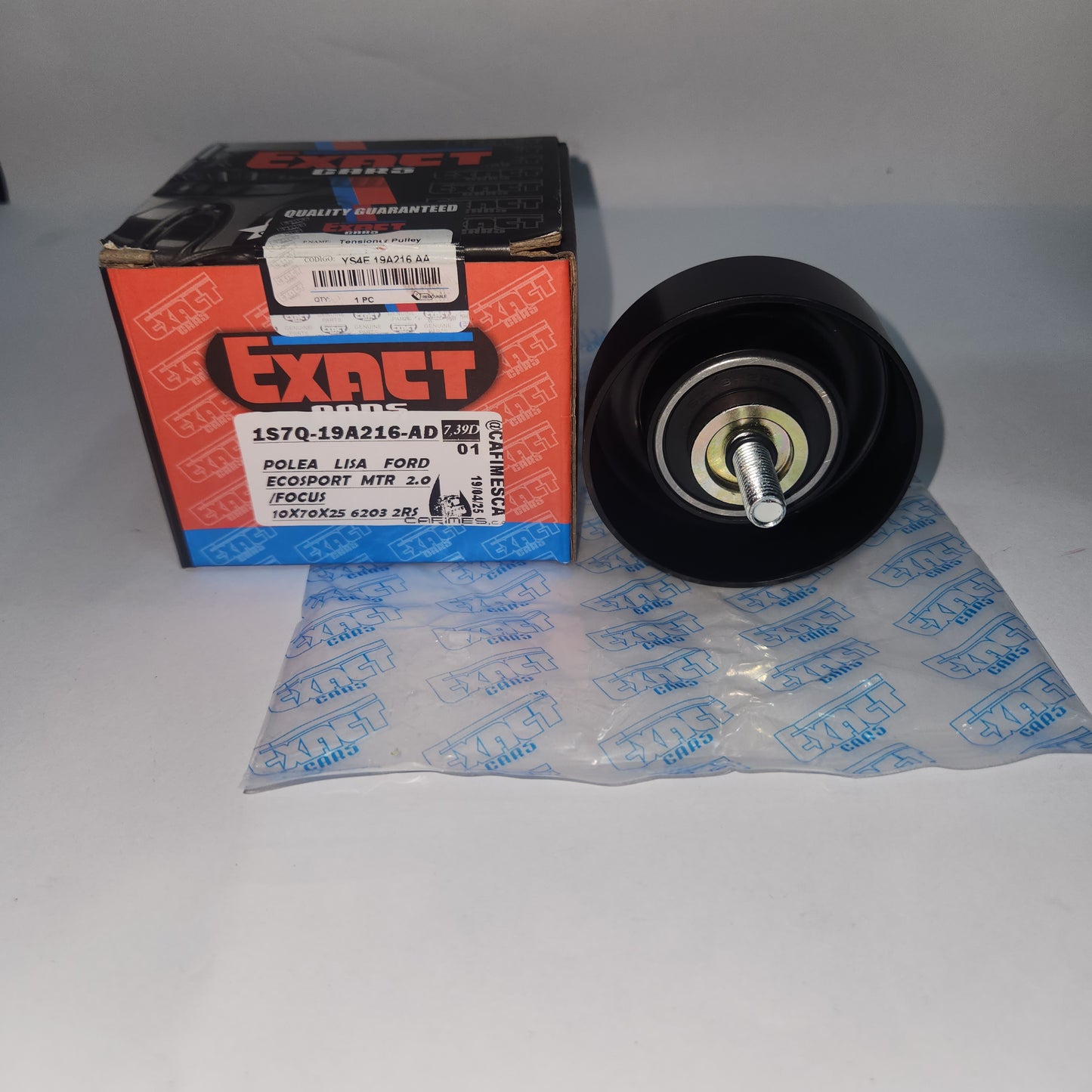 1S7Q-19A216-AD POLEA LISA EXACT PARA CORREA UNICA 1S7Q-19A216-AD FORD ECOSPORT MTR 2.0 /FOCUS Medidad