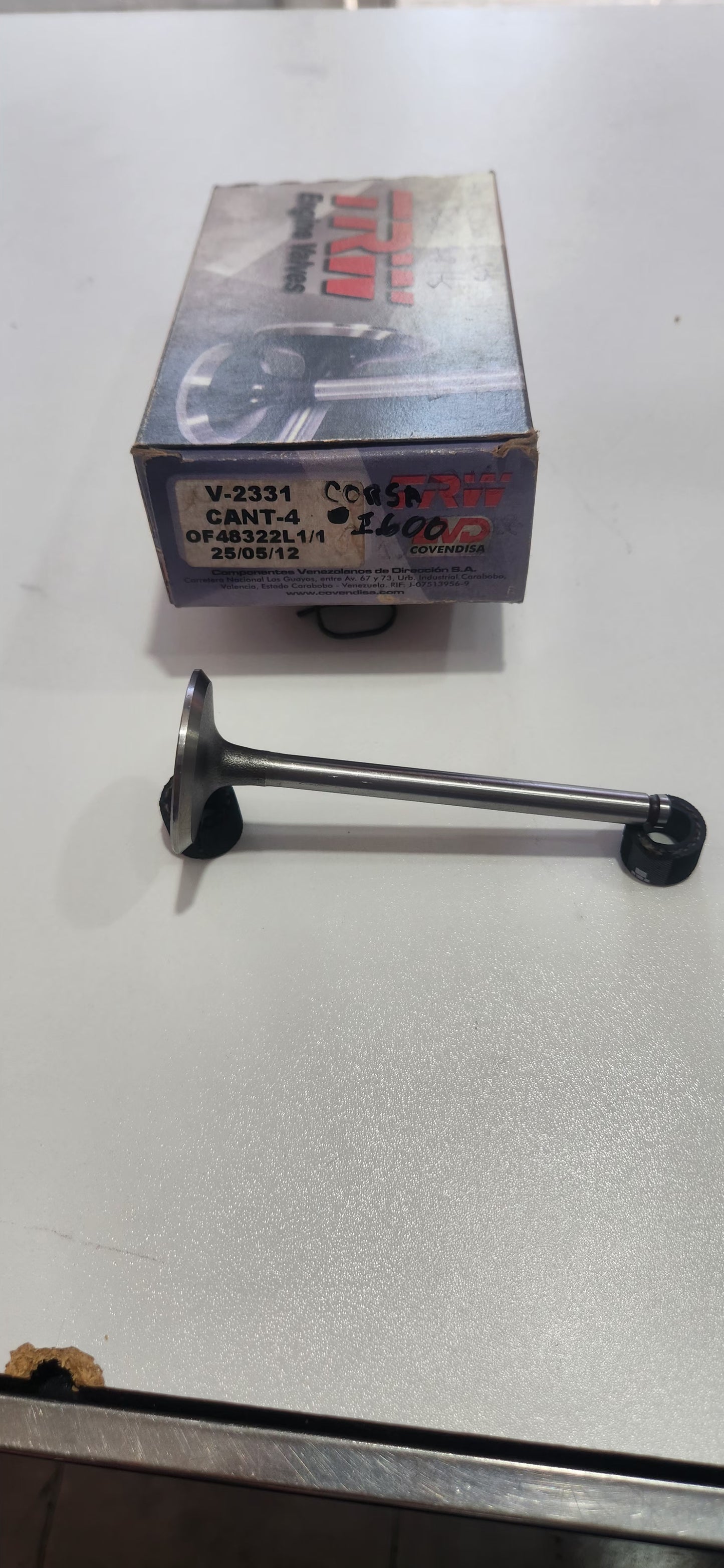 V2331 VÁLVULA DE ADMSIÓN TRW V-2331 CORSA 1600 cc / FIAT PALIO 1800 cc 110 CV 8V OF48322L1/1