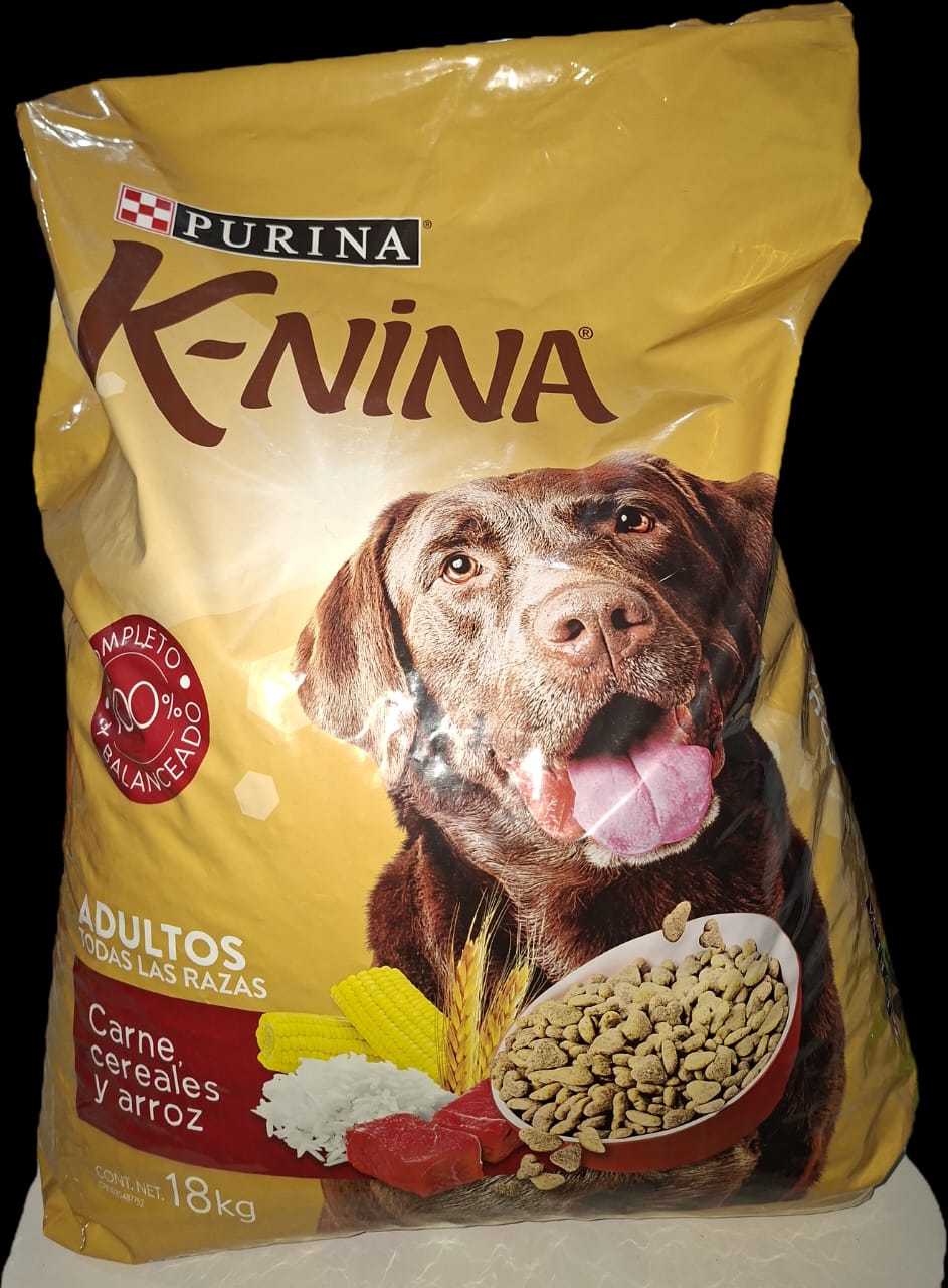 K-NINA 18 kg/GR, Carne Cereales y Arroz, PURINA.